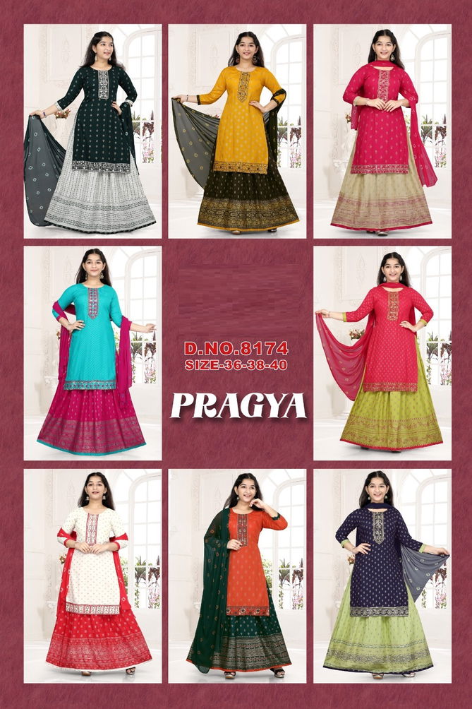 Pragya 8174 Girls Wear Kurti Skirt With Dupatta Catalog